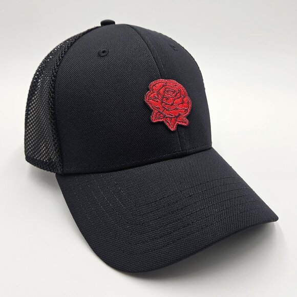 Under Armour Men’s Blitzing Trucker Mesh Hat Black/Red Adjustable Snapback NEW - Picture 3 of 6